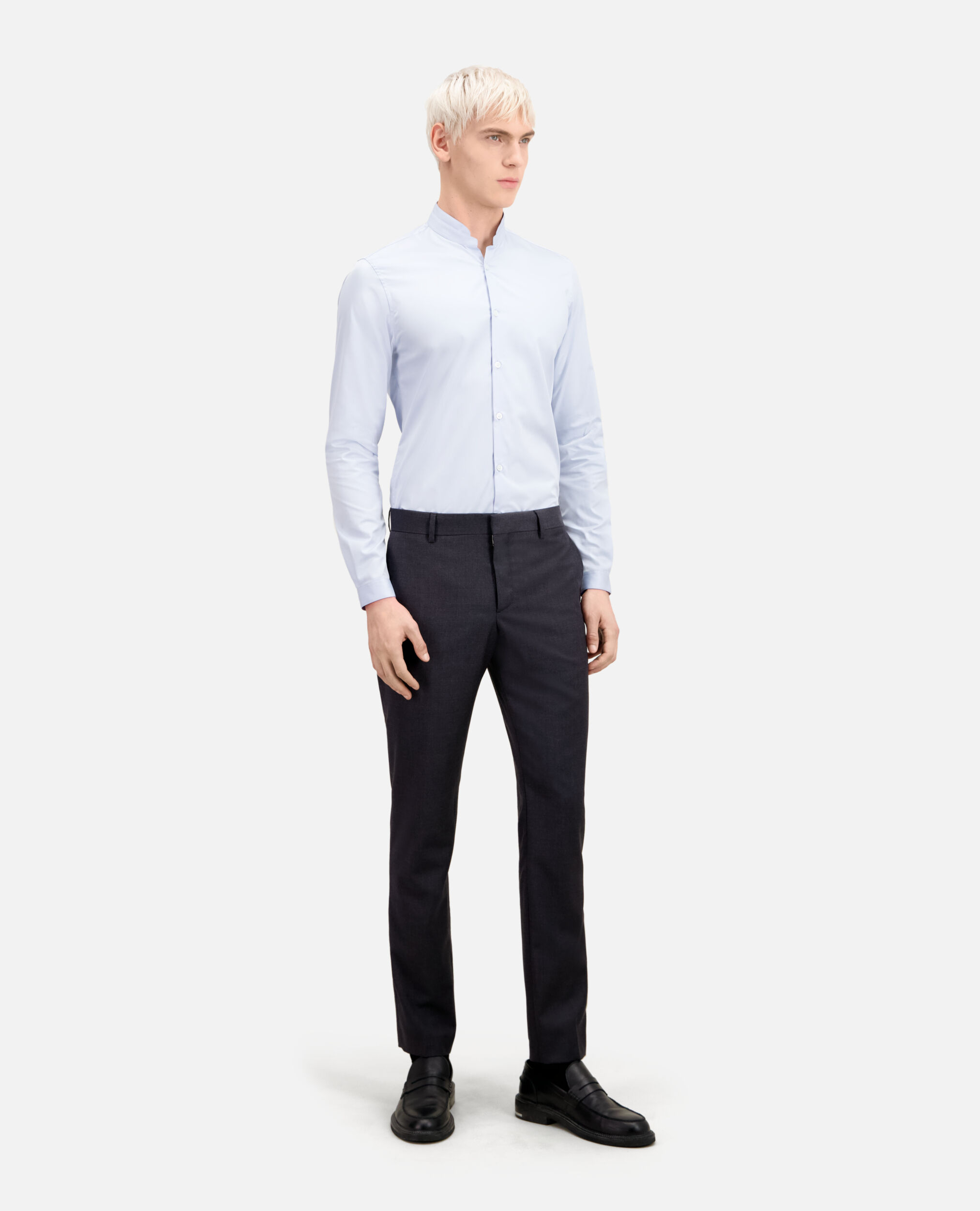 Gray wool suit pants, GREY, hi-res image number null
