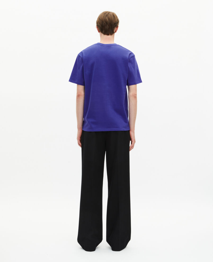 The Kooples H SPECTRUM BLUE t-shirt with blue patch