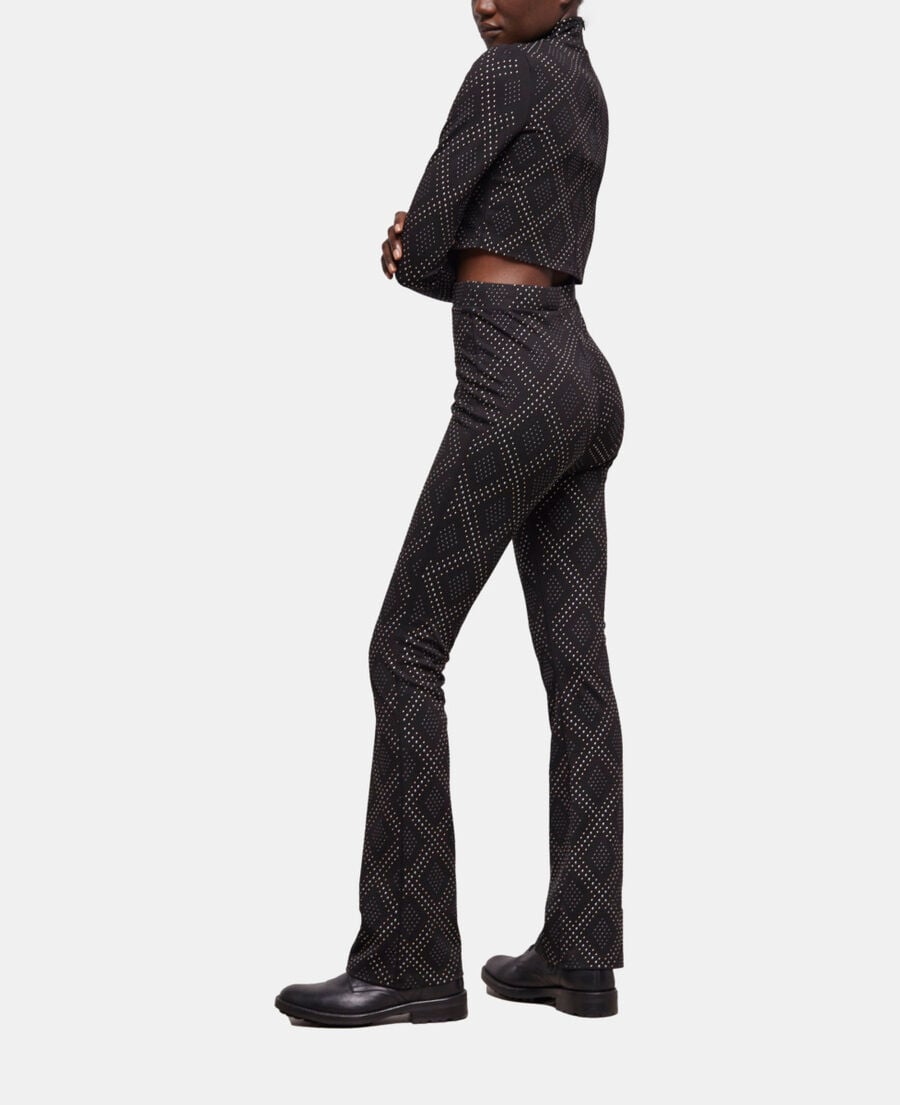 The Kooples FEMME BLACK pantalon à strass noir