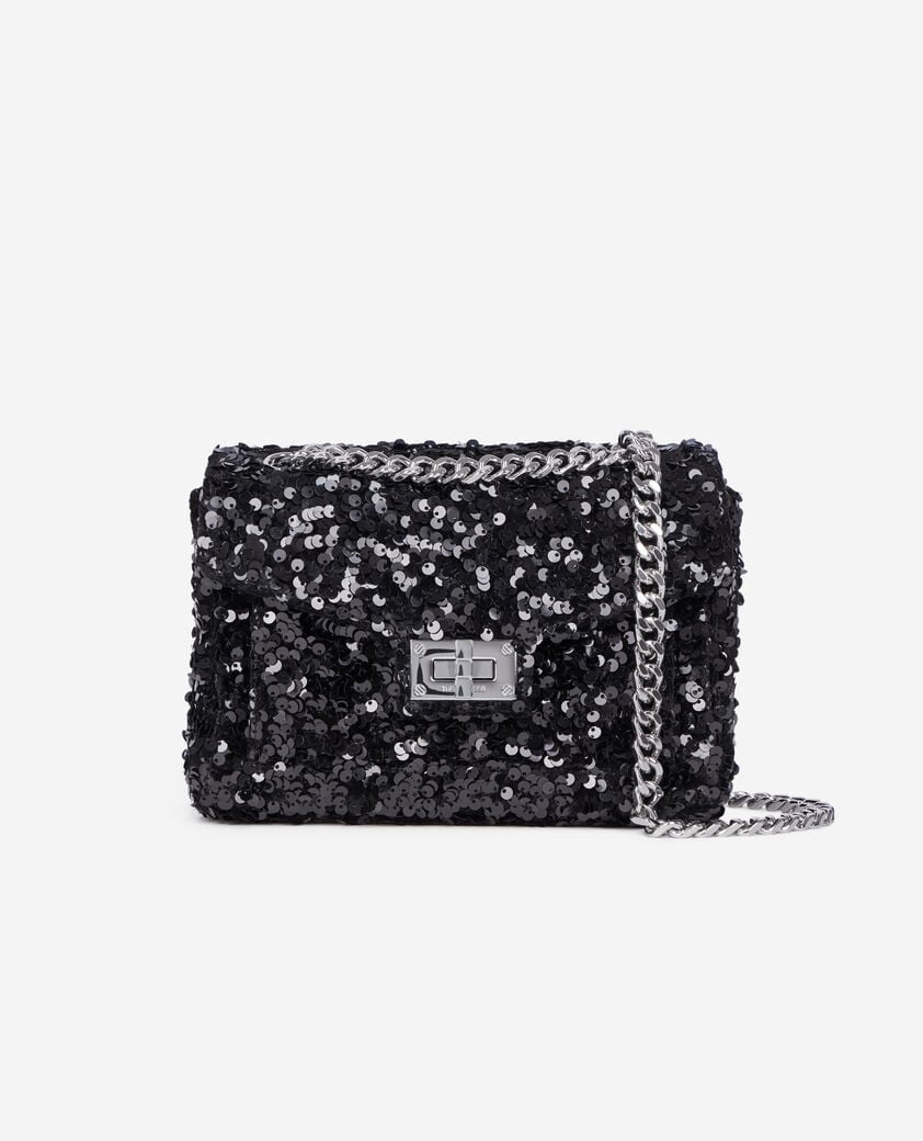 The Kooples WOMEN BLACK emily soft bag with black sequins
