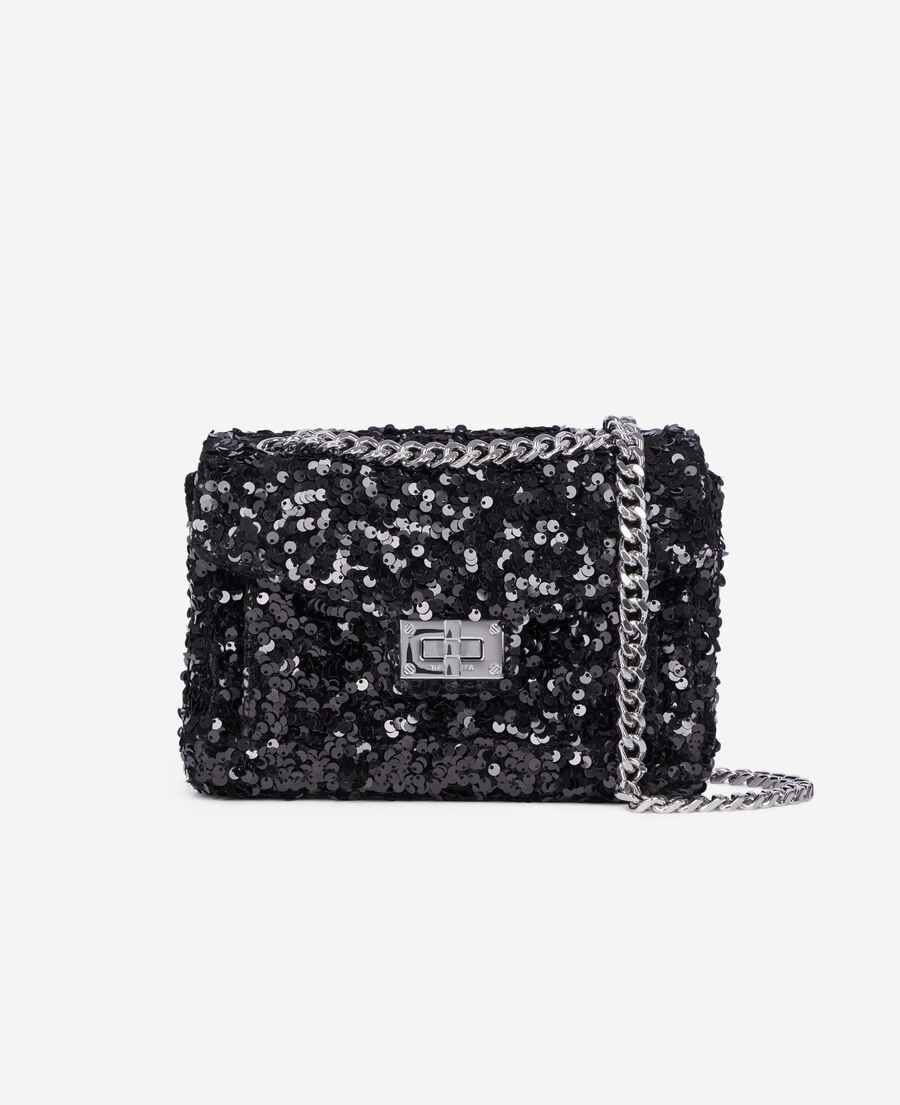 The Kooples WOMEN BLACK emily soft bag with black sequins
