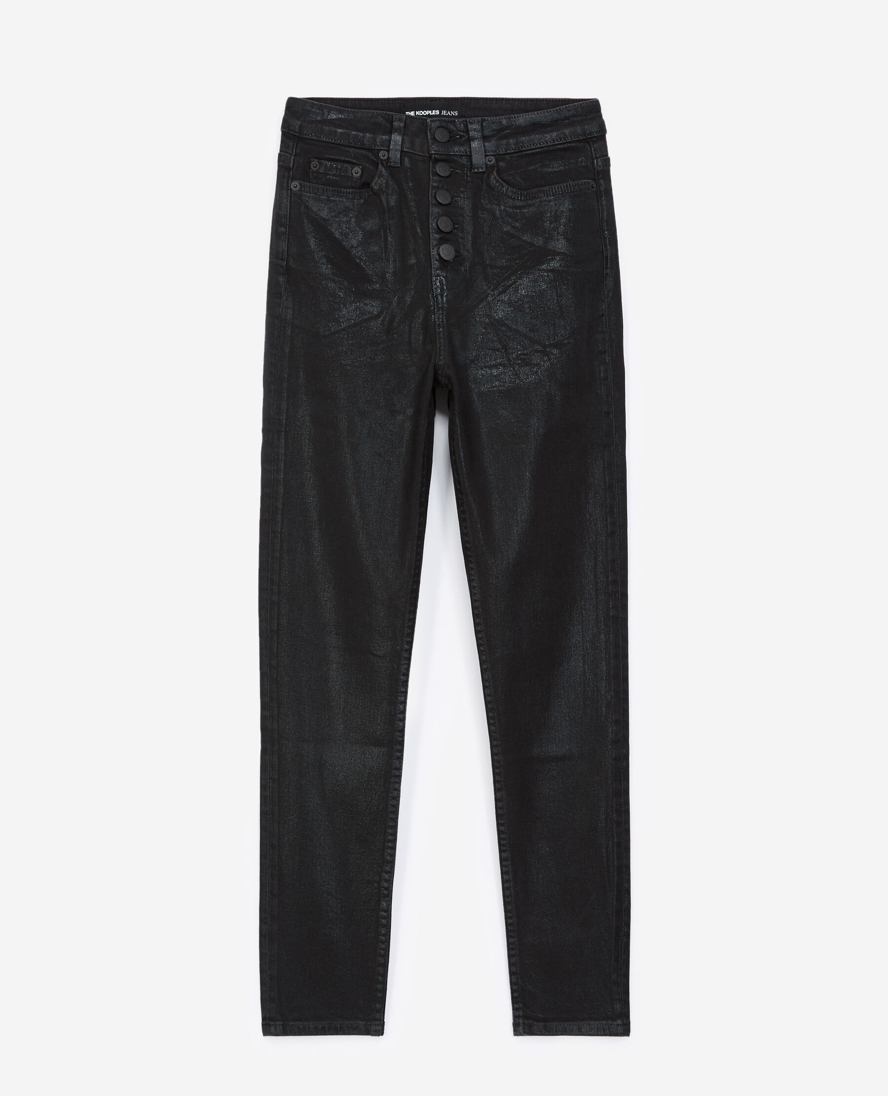 Jean noir shop enduit homme