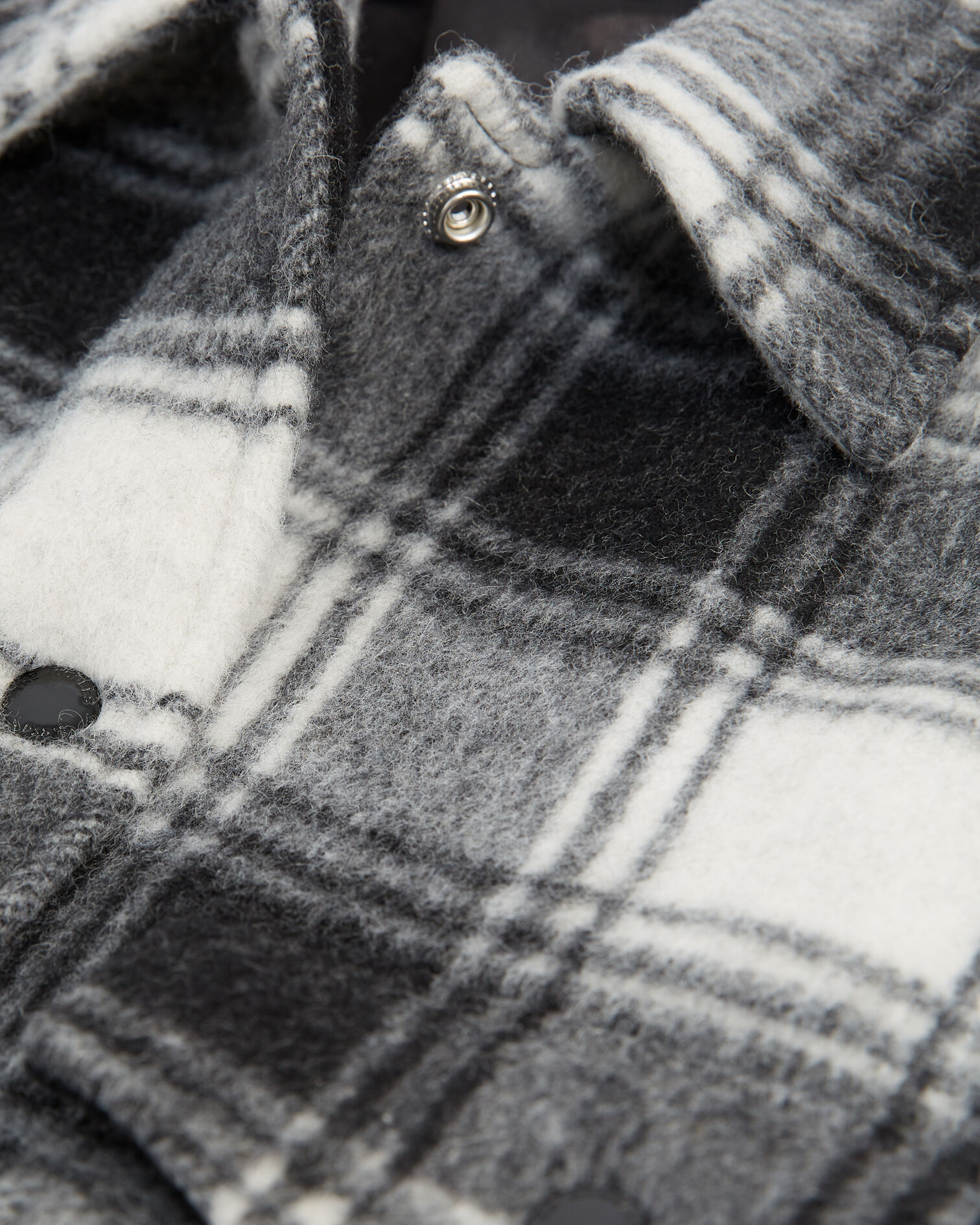 Schwarz-weiße Jacke kariert kurz, BLACK WHITE, hi-res image number null