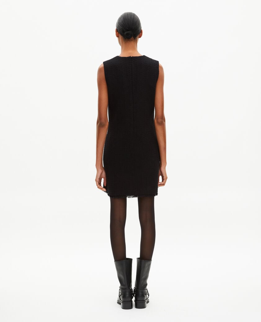 The Kooples F BLACK short black tweed dress