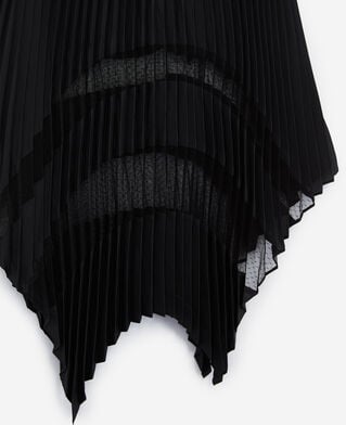 The Kooples WOMEN BLACK long black pleated skirt