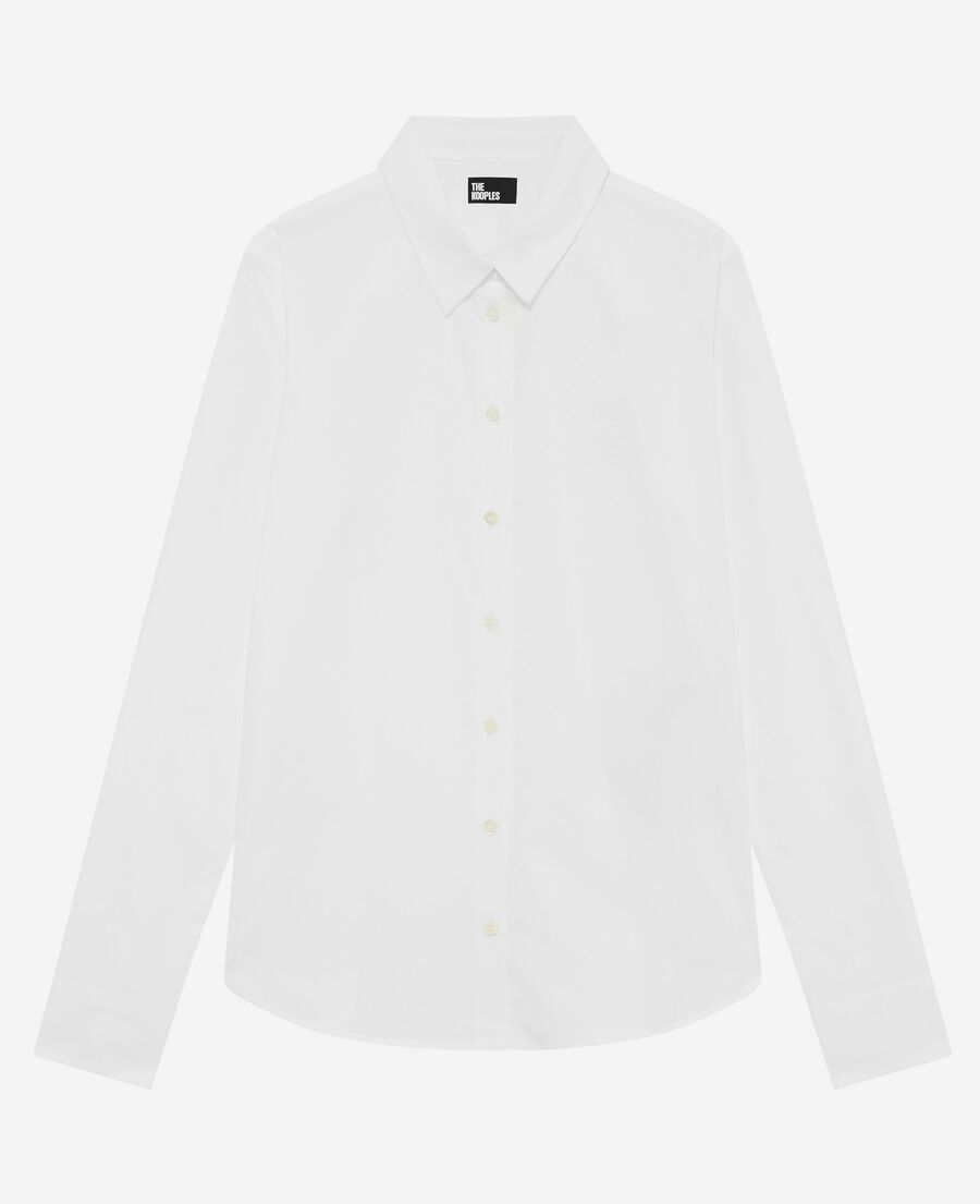 The Kooples WOMEN WHITE white poplin shirt