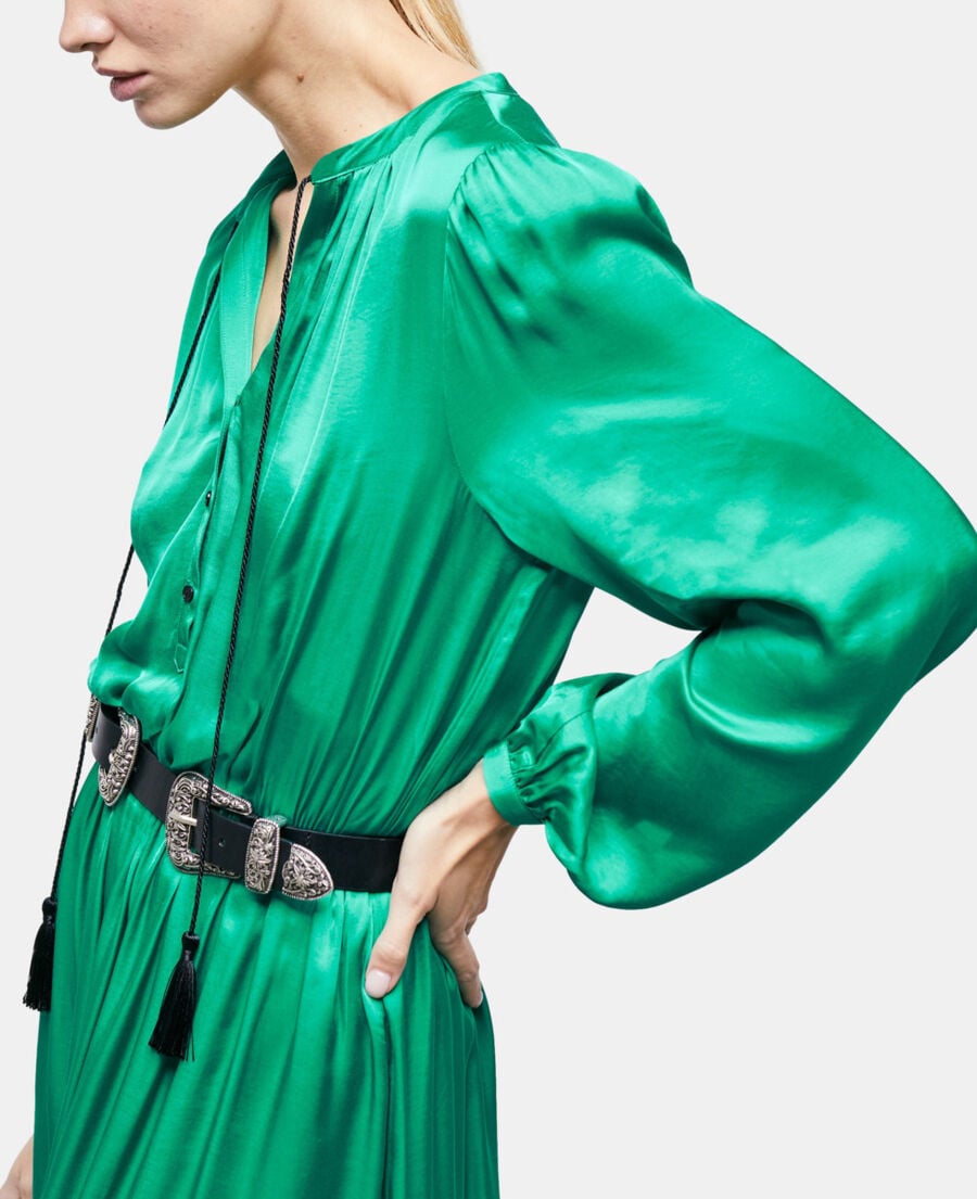 The Kooples FEMME GREEN robe longue verte