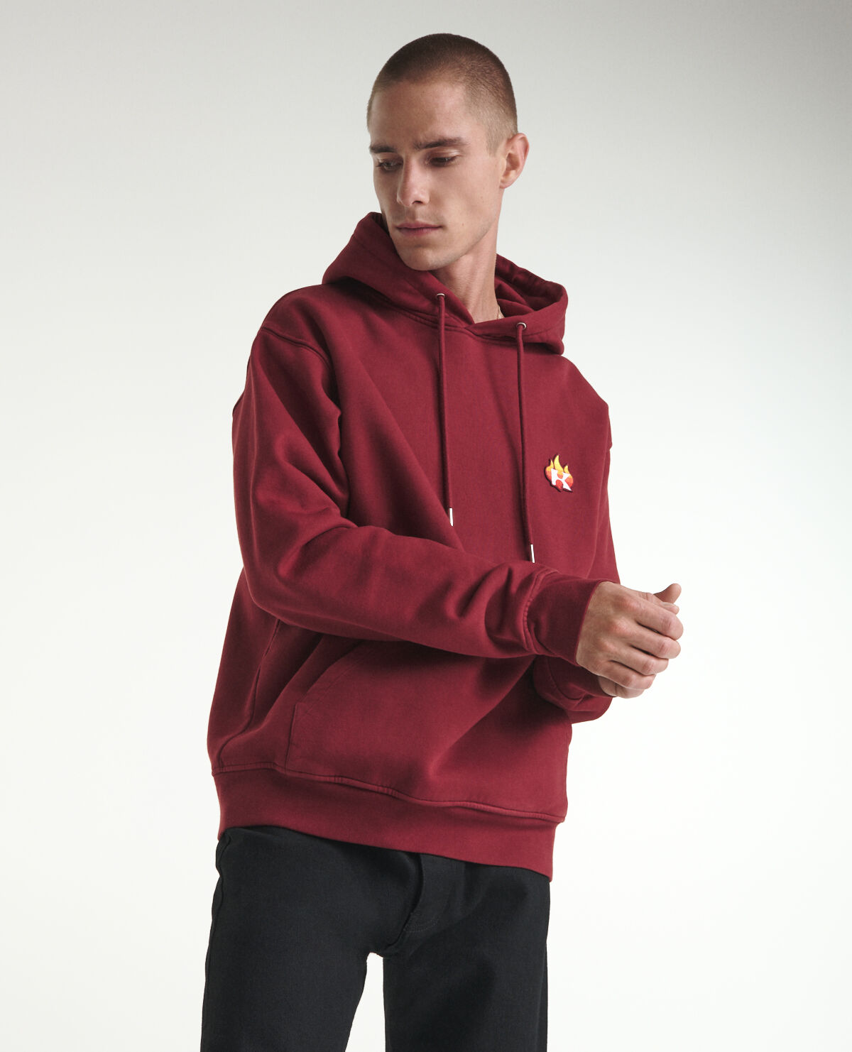 Red hooded jumper 2025