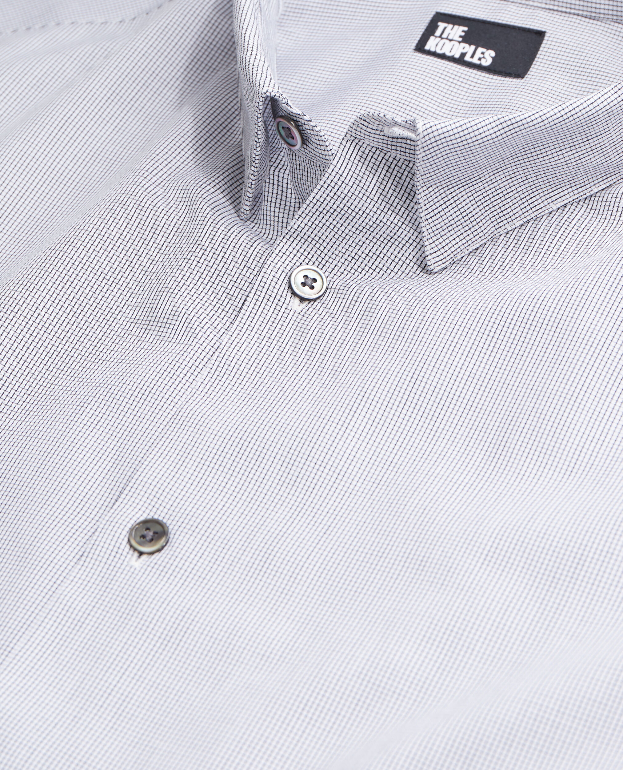 Chemise en coton à micro carreaux noirs et blancs, BLACK WHITE, hi-res image number null