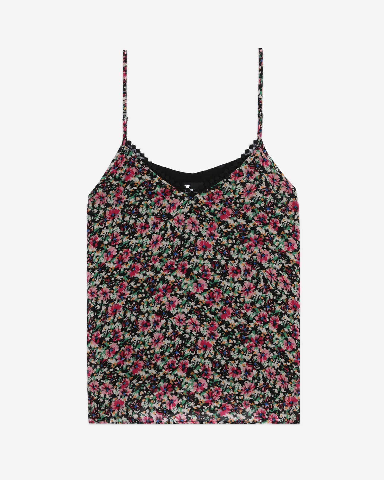 The Kooples DAMEN MULTICO trägerhemd mit print und spitzendetails