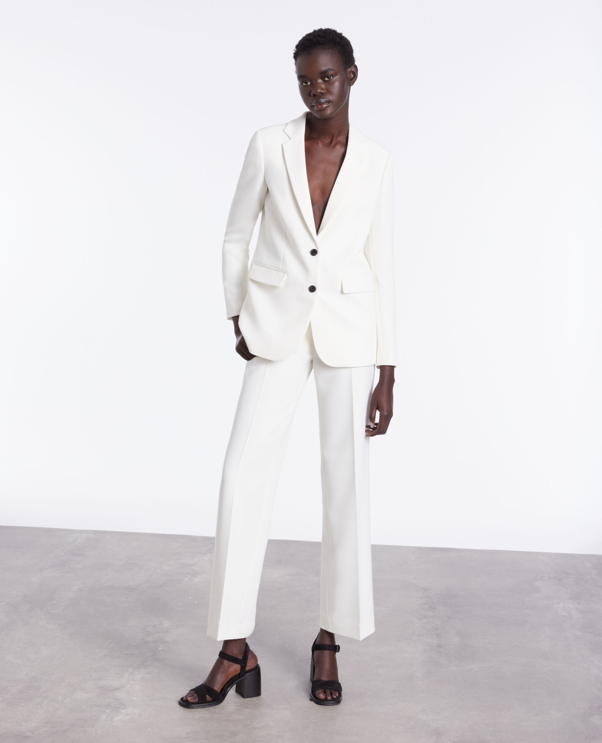 White suit jacket, ECRU, hi-res image number null