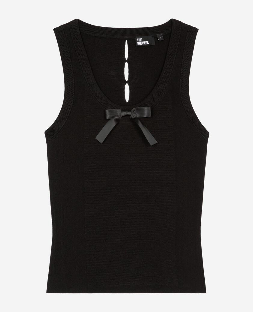 The Kooples FEMME BLACK top en maille noir