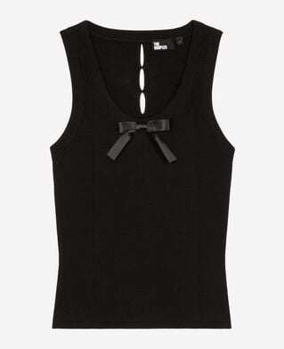 The Kooples FEMME BLACK top en maille noir