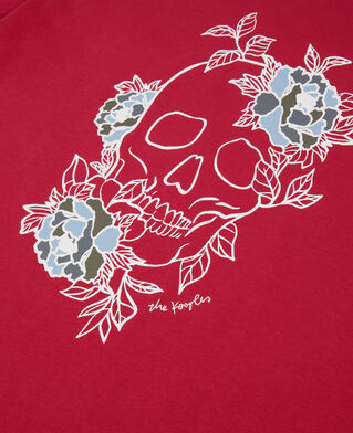 The Kooples HERREN CHERRY rotes t-shirt mit siebdruck für herren