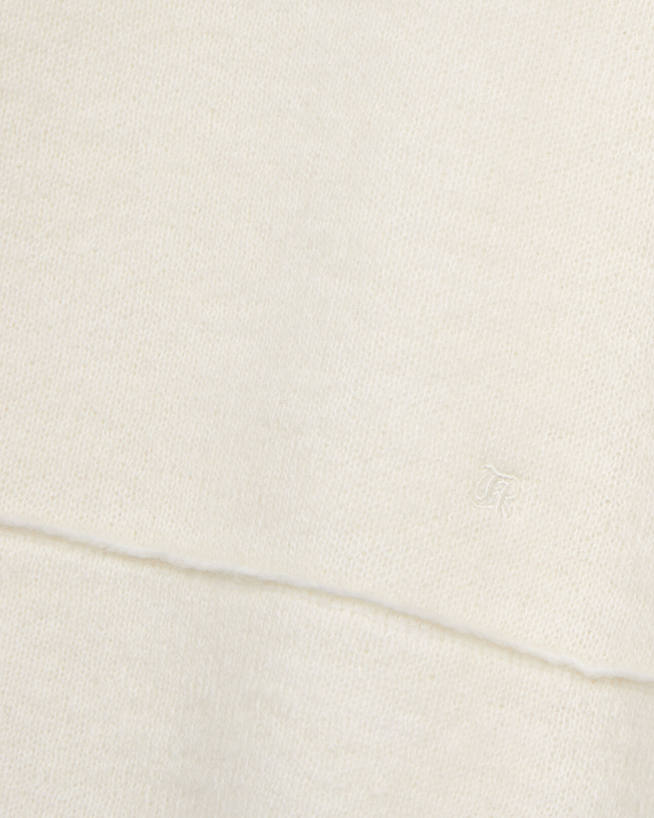 The Kooples MUJER ECRU jersey blanco de lana y mohair
