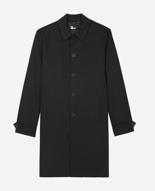 The Kooples MEN BLACK black single-breasted trench coat