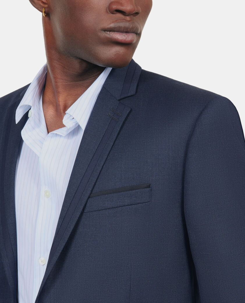 The Kooples HOMME NAVY veste de costume en laine bleu marine