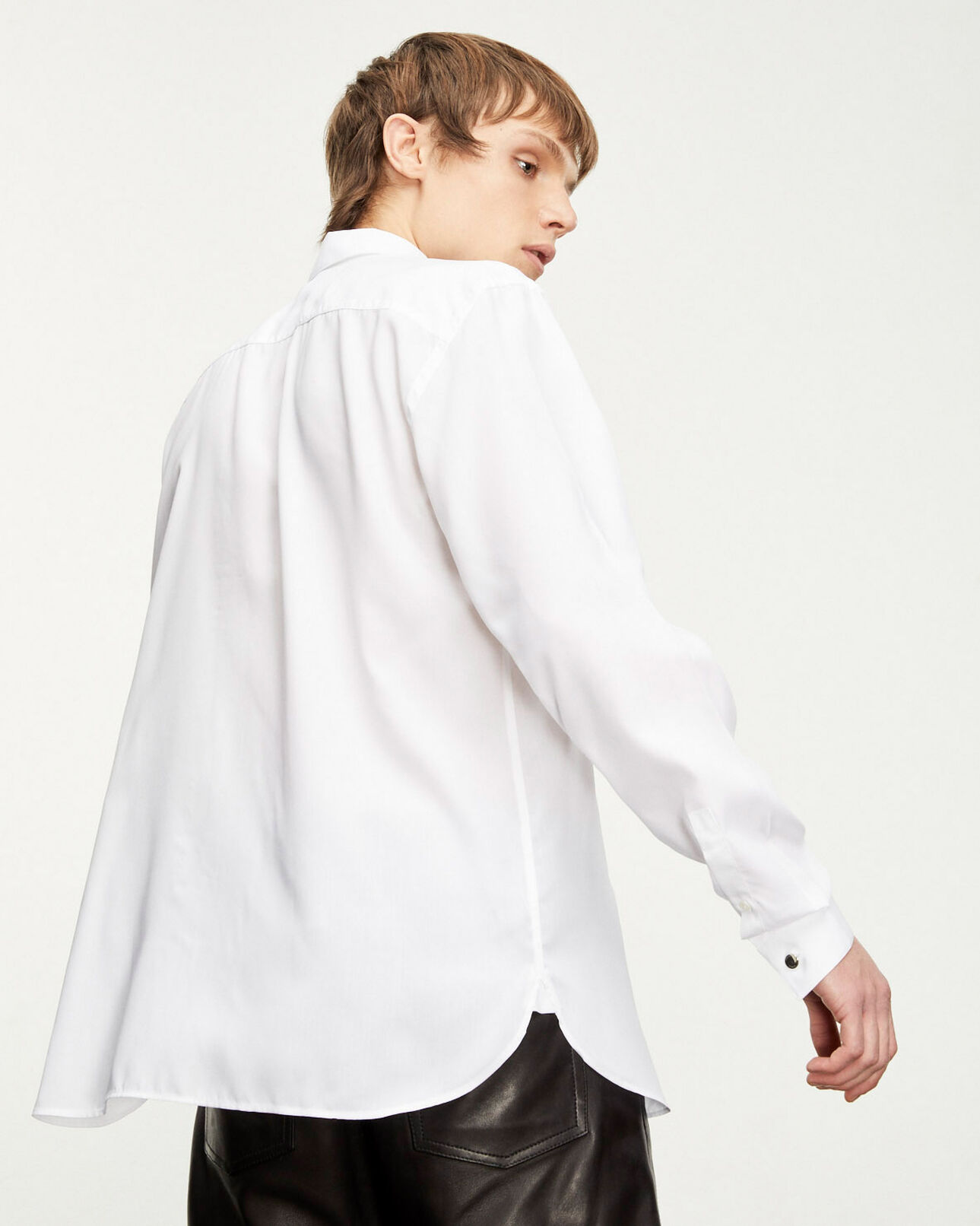 The Kooples HOMME WHITE chemise fluide blanche manches longues