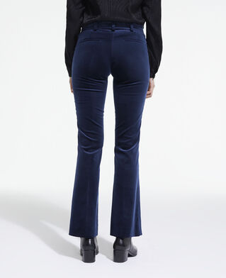 The Kooples F NAVY blue velvet suit pants