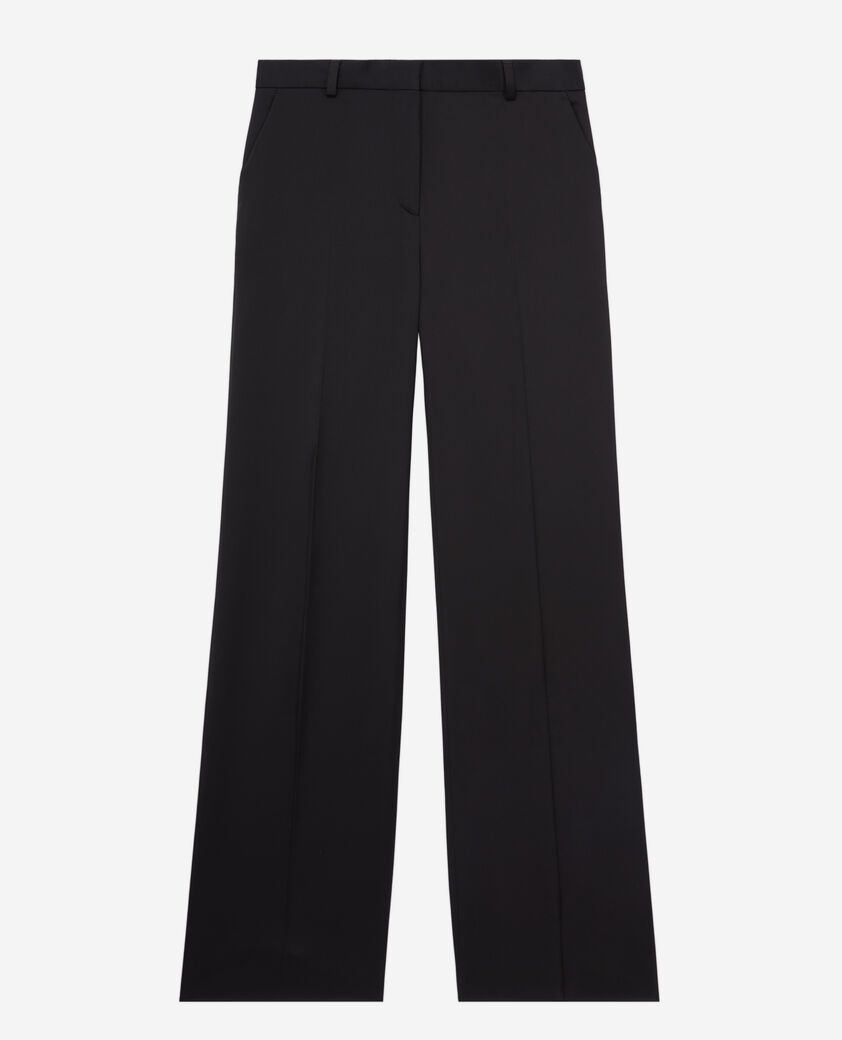 The Kooples WOMEN BLACK black satin suit trousers