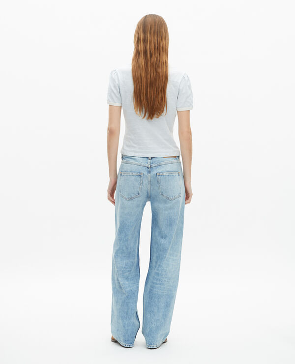 The Kooples WOMEN BABY BLUE light blue wide jeans