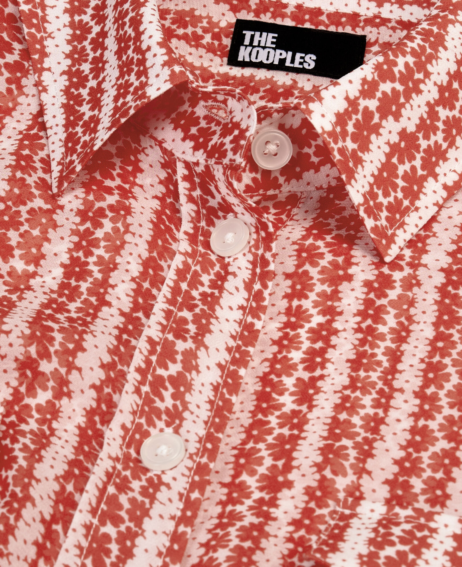 The Kooples WOMEN RED WHITE printed shirt
