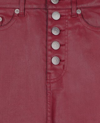 The Kooples FEMME DARK RED jean skinny effet cuir rouge