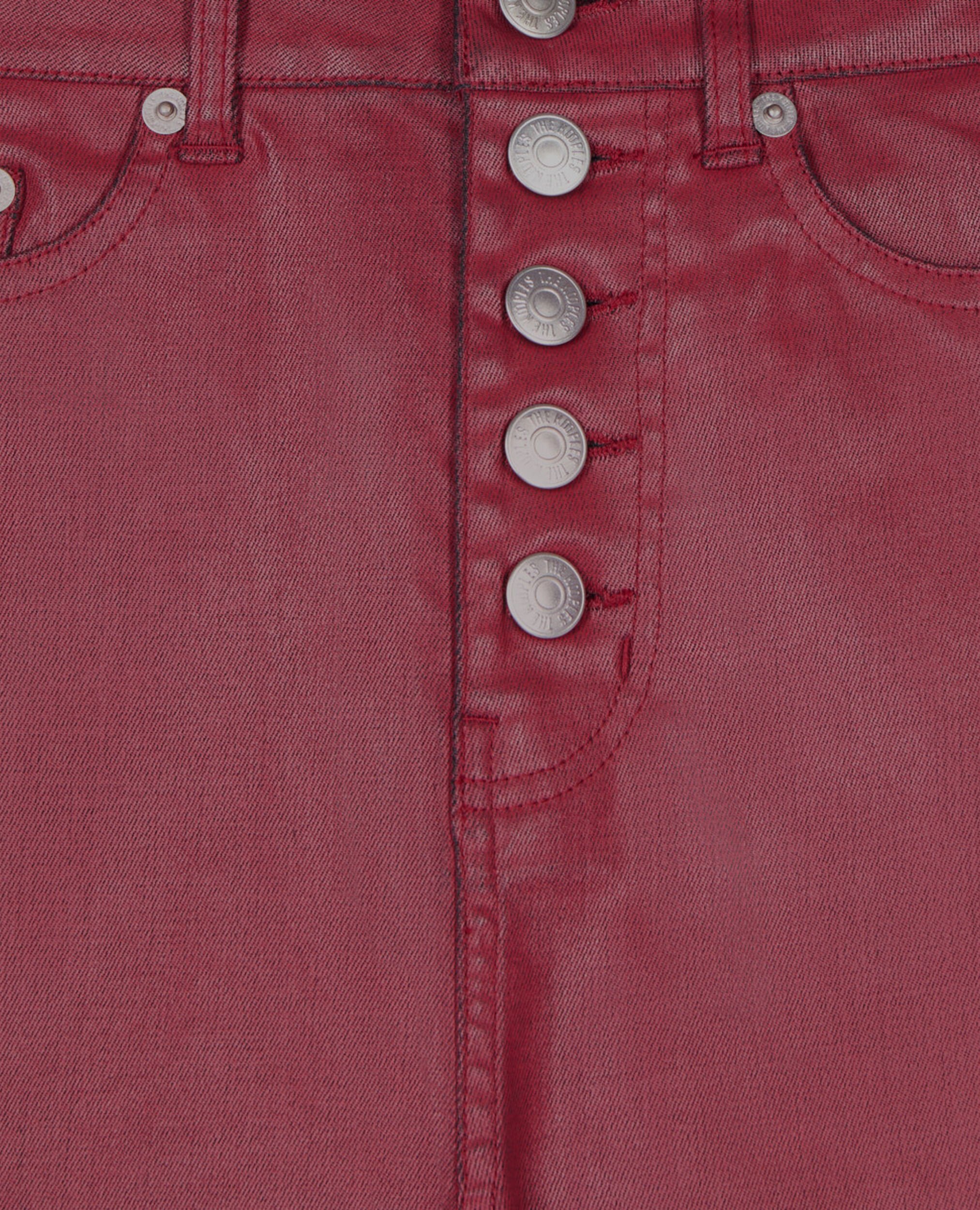 Jean skinny effet cuir rouge, DARK RED, hi-res image number null