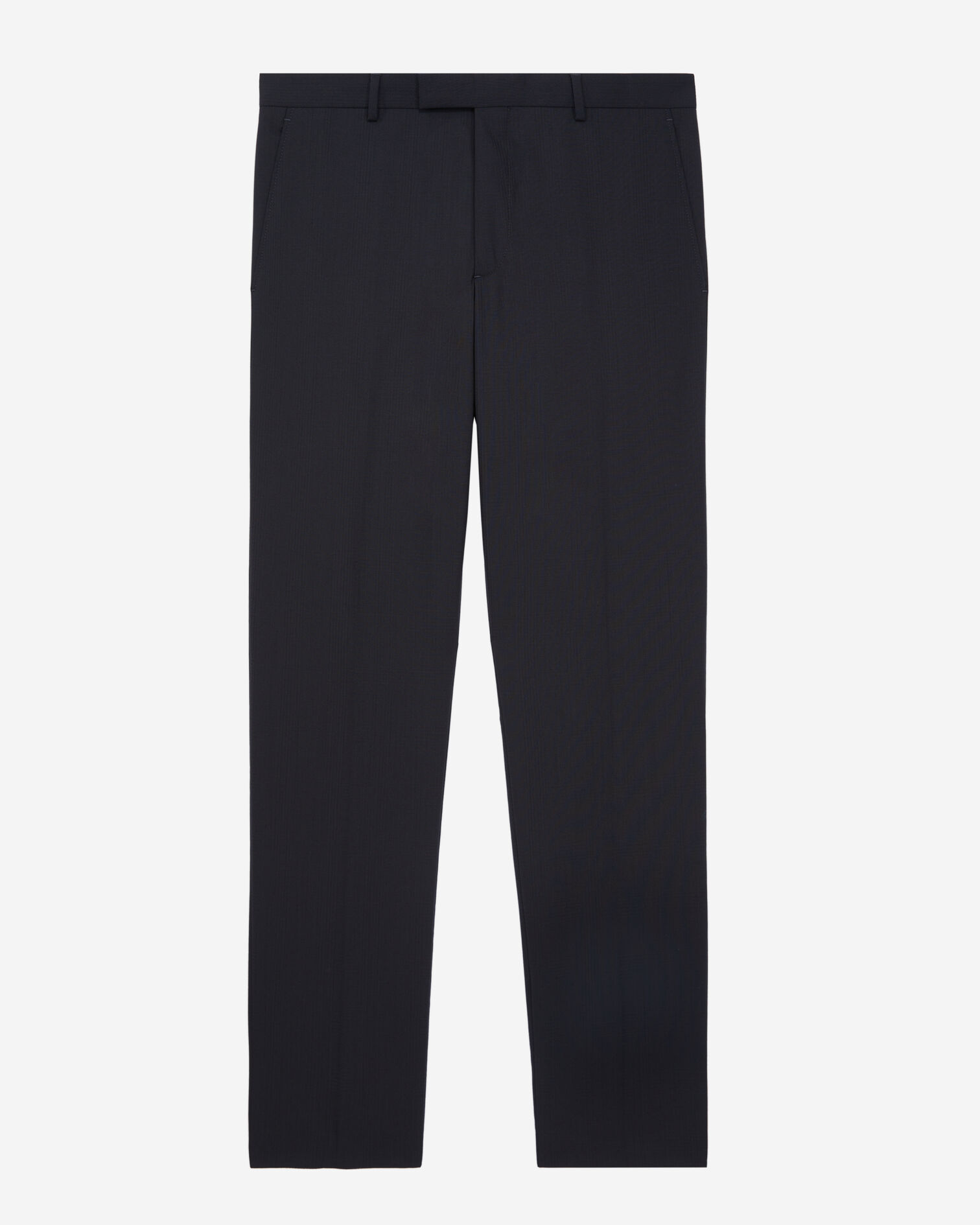 Prince of Wales navy blue wool suit trousers, DARK NAVY, hi-res image number null