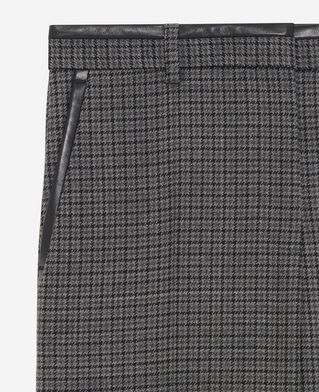 The Kooples F BLACK black and grey straight-leg tailored pants