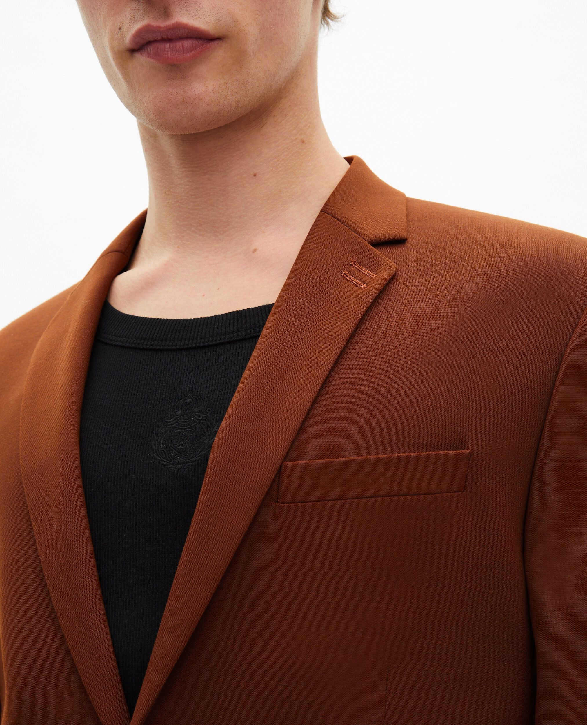 Brown suit jacket, ROUILLE, hi-res image number null
