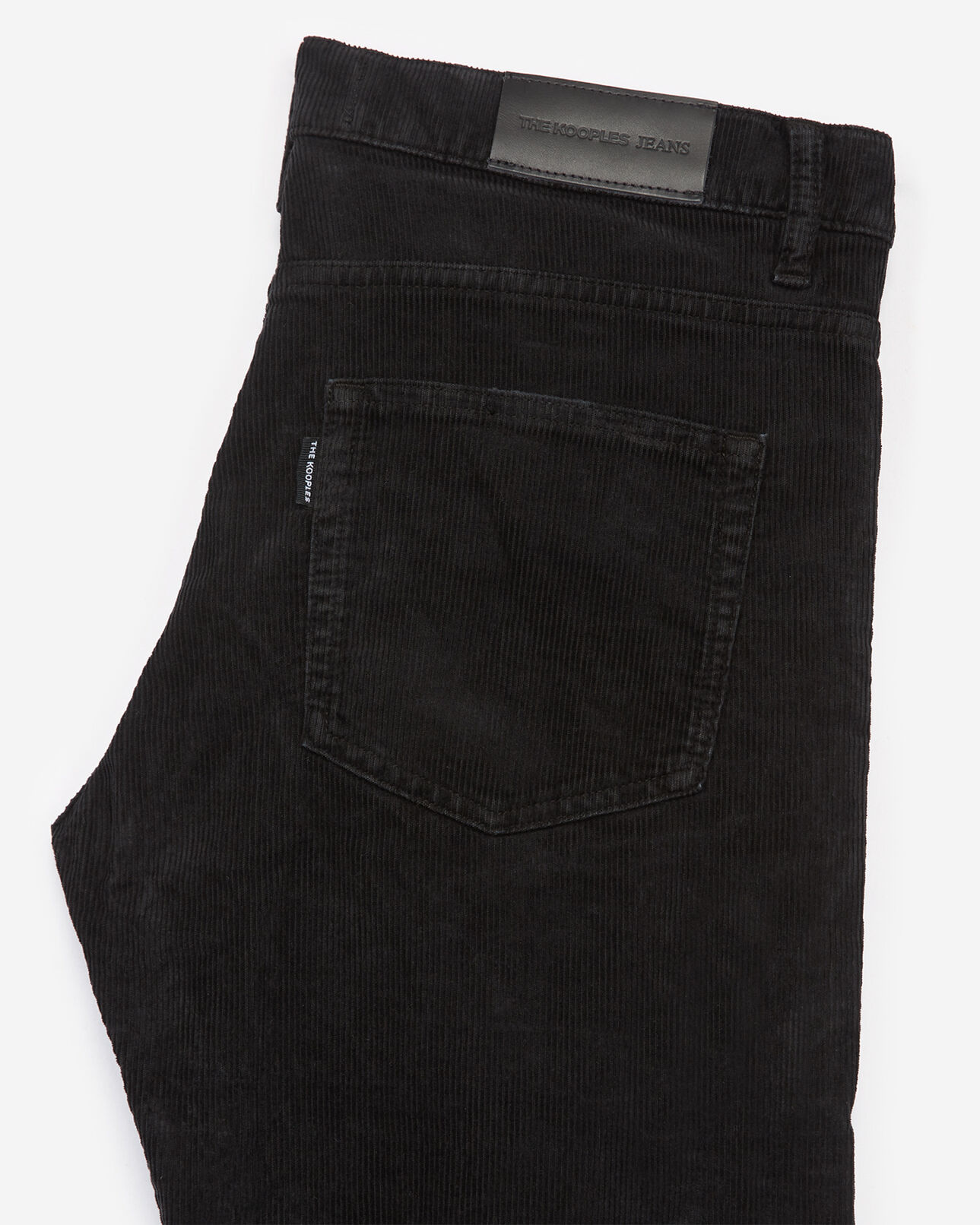 The Kooples MEN BLACK black corduroy jeans with tack buttons