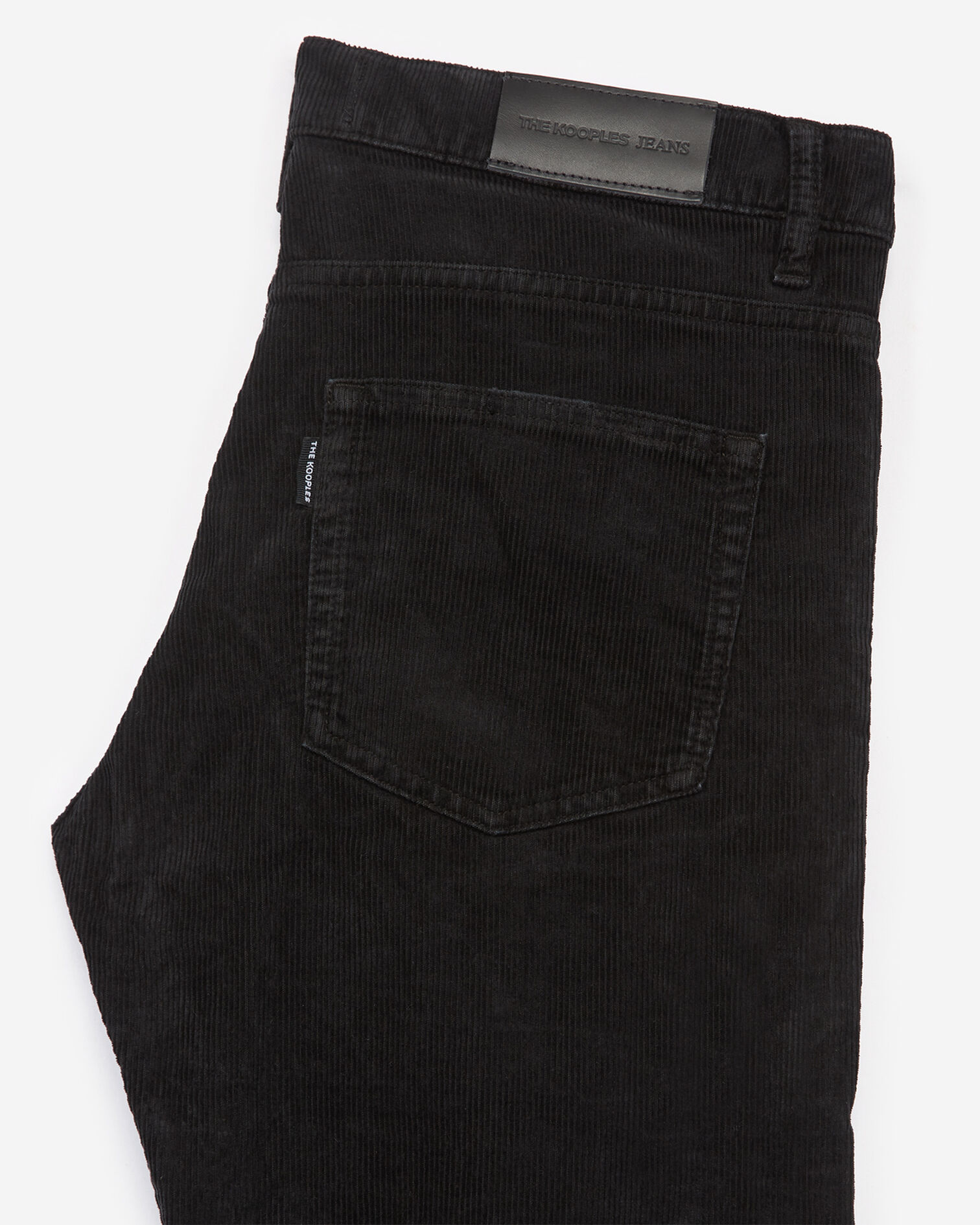 Black corduroy jeans with tack buttons, BLACK, hi-res image number null