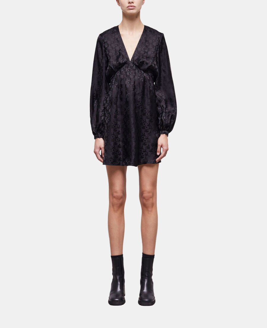 the kooples short black logo dress