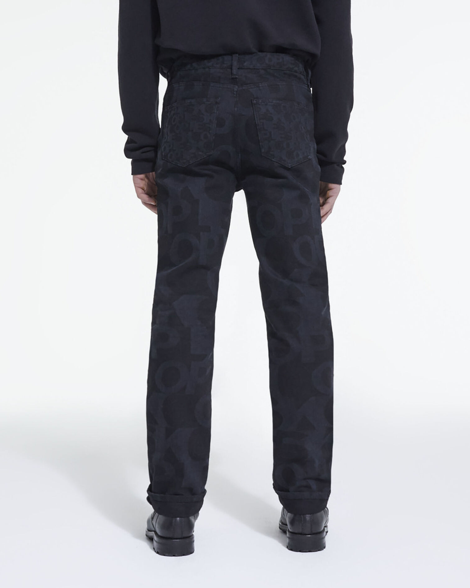 Vaqueros rectos logotipo The Kooples, BLACK WASHED, hi-res image number null