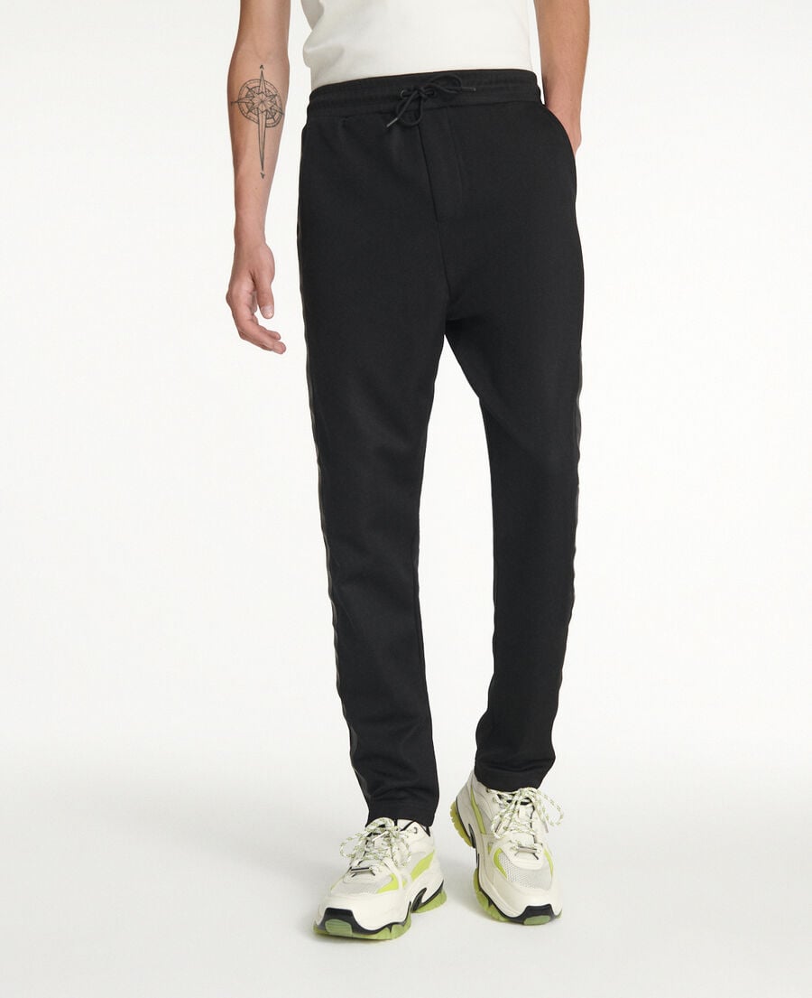 The Kooples HOMME BLACK jogging technique noir à bande logo