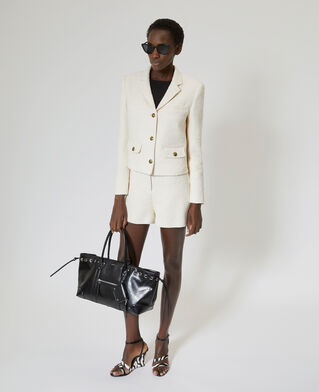 The Kooples F BLACK black recycled leather tote bag