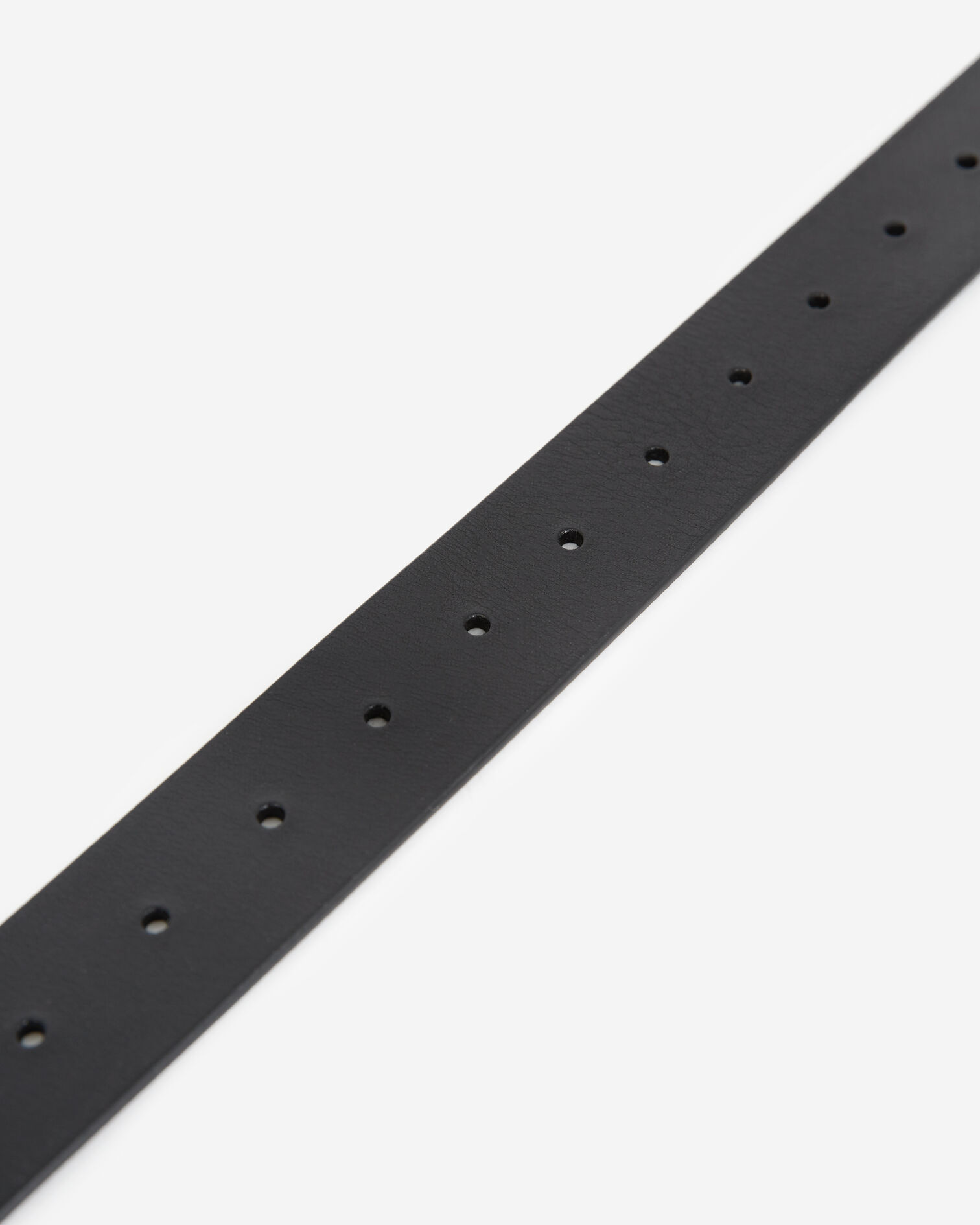 Plain black leather belt with golden buckle, BLACK, hi-res image number null