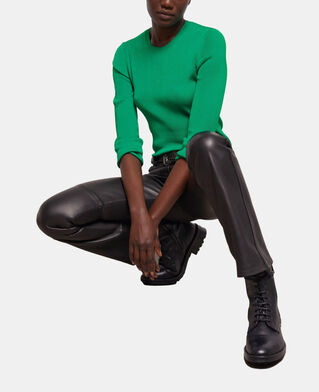 The Kooples DAMEN GREEN grüner, eng anliegender pullover