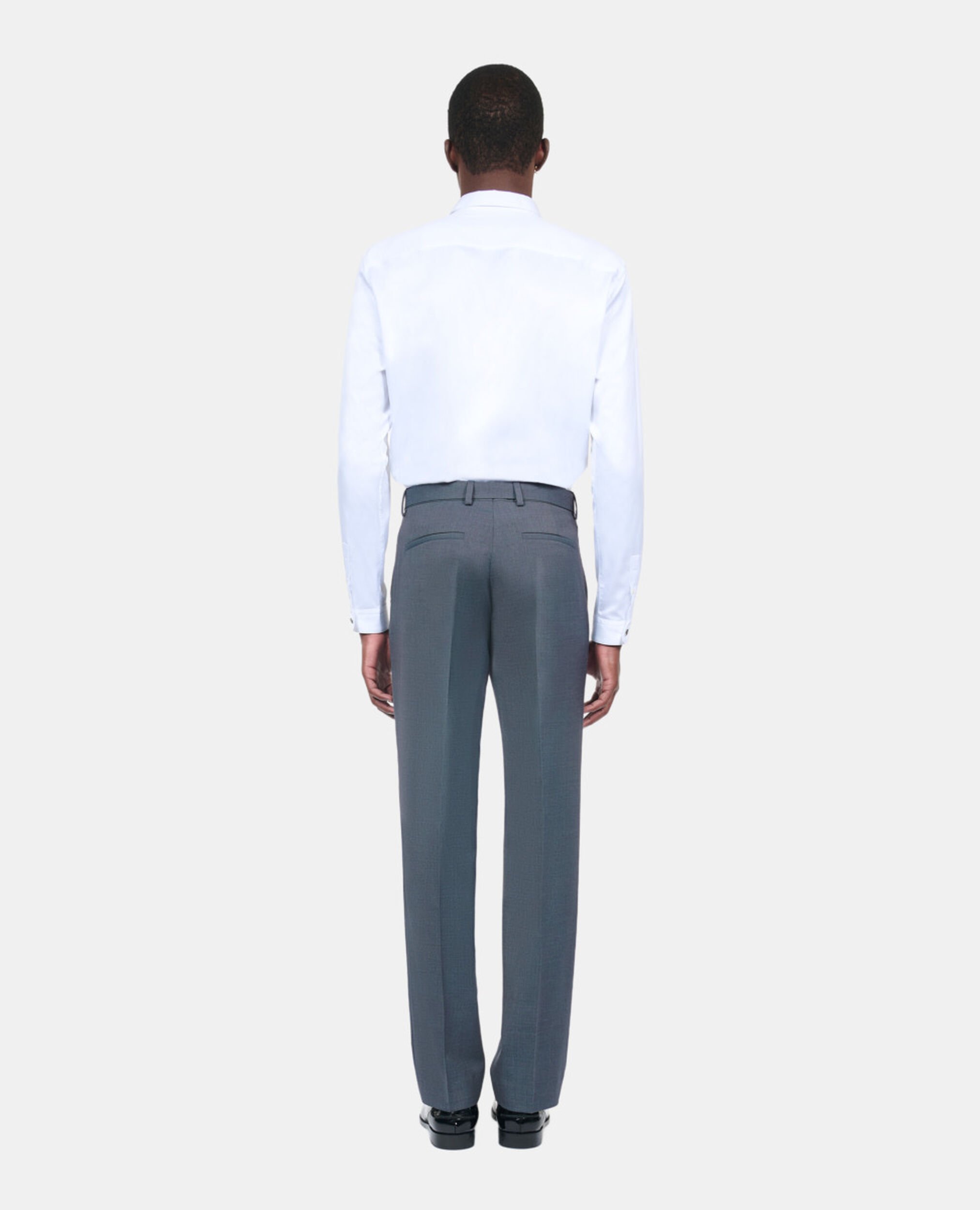 Blue wool suit trousers, BLUE, hi-res image number null