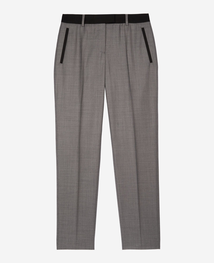 The Kooples FEMME DARK GREY pantalon tailleur ajusté gris