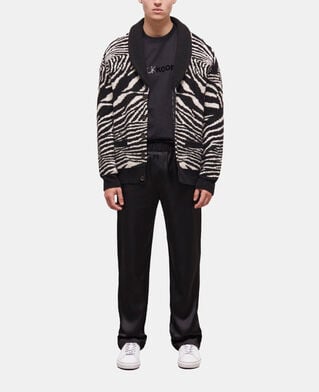 The Kooples HERREN BLACK WHITE wollpullover mit print
