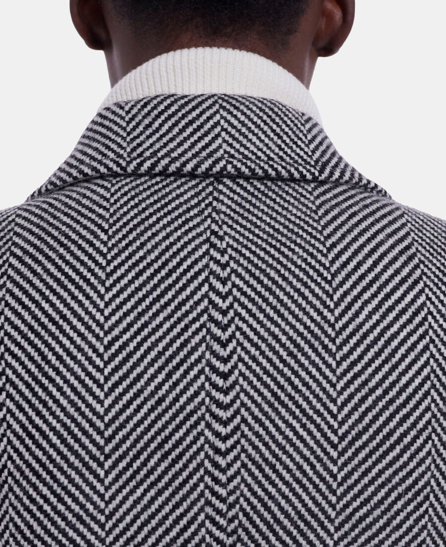 wool coat with pattern