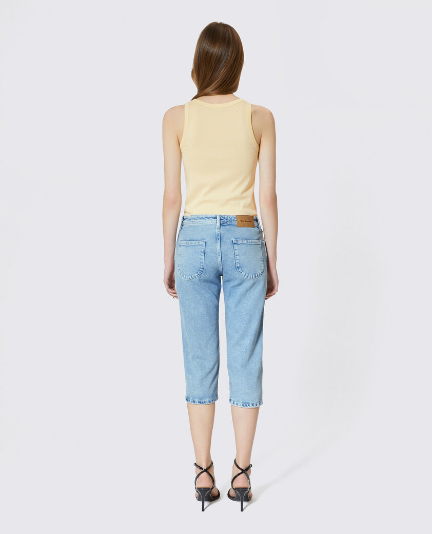 The Kooples DAMEN BABY BLUE caprihose aus blauem denim