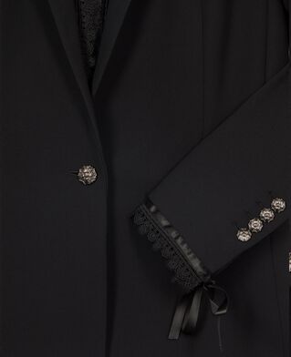 The Kooples F BLACK suit jacket with black lace band