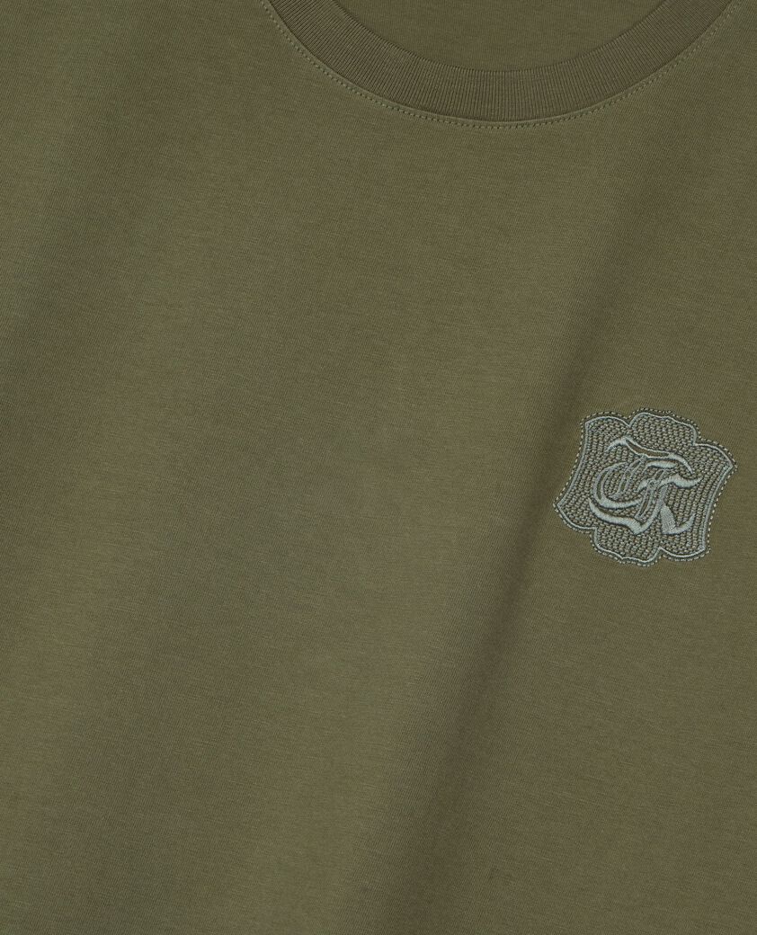 The Kooples MEN FORET t-shirt with the kooples khaki crest