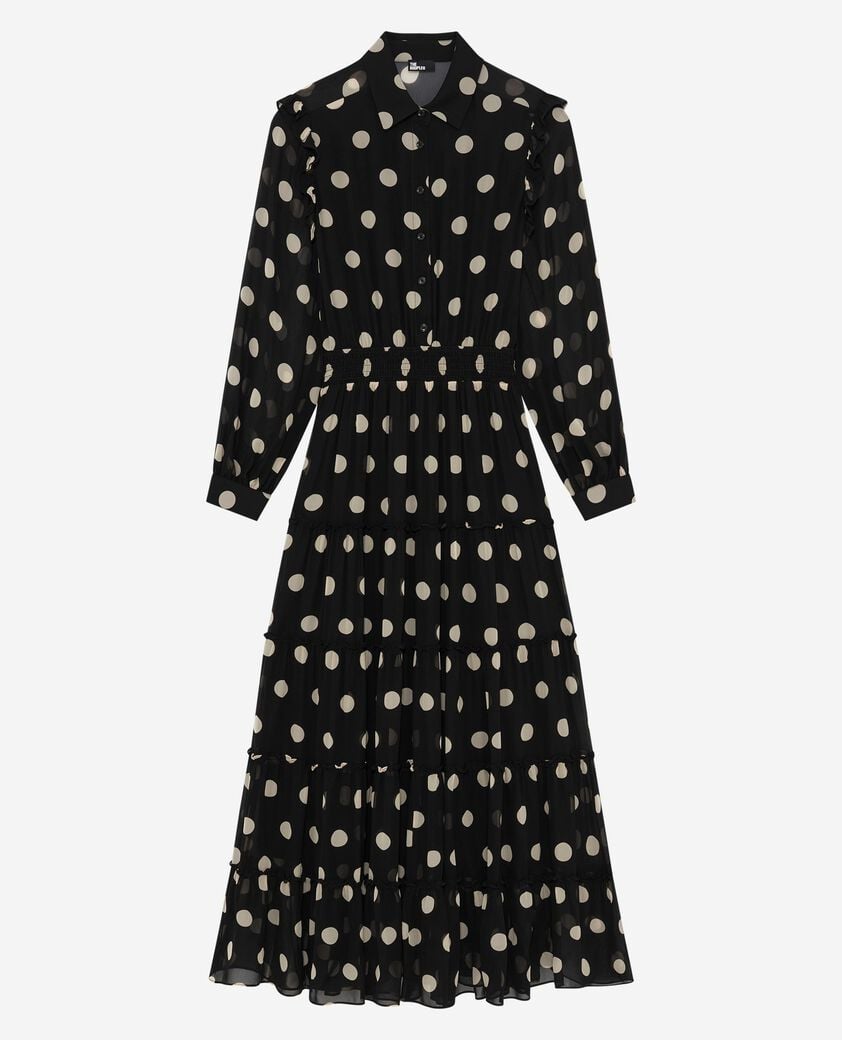 The Kooples WOMEN null black polka dot maxi dress