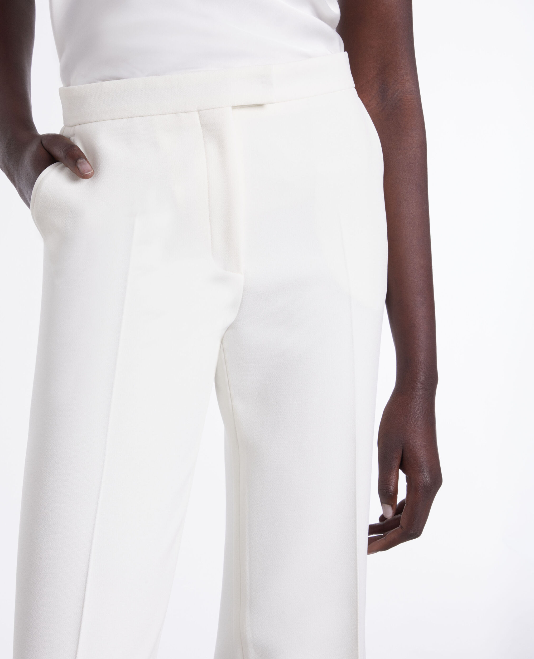 White suit pants, ECRU, hi-res image number null