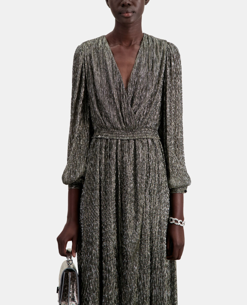 The Kooples FEMME SILVER robe longue argentée