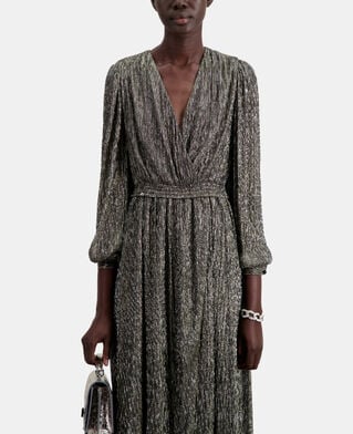 The Kooples MUJER SILVER vestido largo plateado